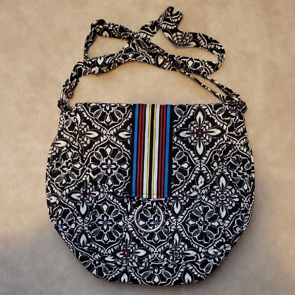 Vera Bradley Stylish Black and White Patterned Women's Bag